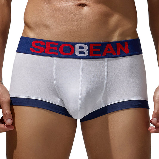 5-Pack SEOBEAN Men's Low Waist Printed Dragon Boxer Briefs U-Shaped Comfortable Lightweight Fashion Innerwear