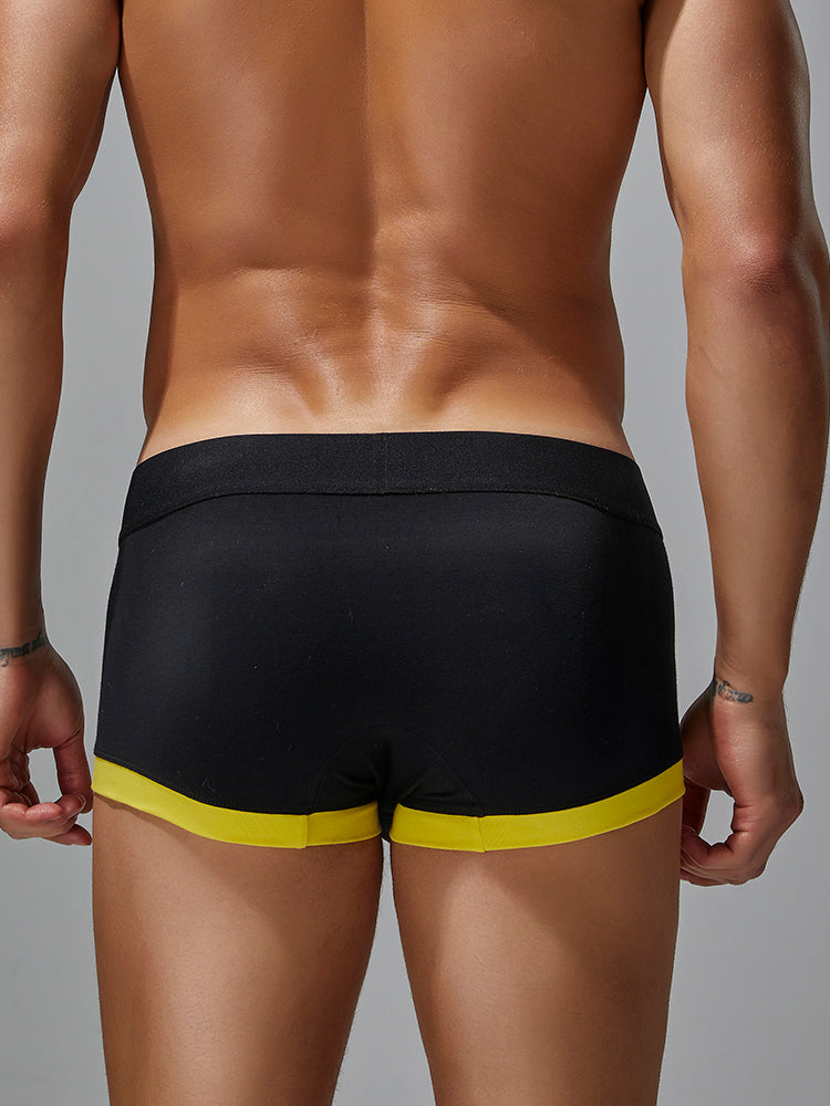 5-Pack SEOBEAN Men's Low Waist Printed Dragon Boxer Briefs U-Shaped Comfortable Lightweight Fashion Innerwear