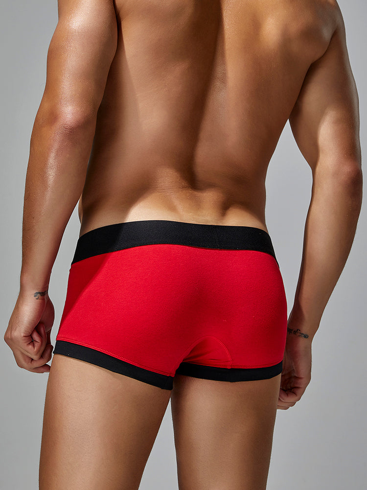 5-Pack SEOBEAN Men's Low Waist Printed Dragon Boxer Briefs U-Shaped Comfortable Lightweight Fashion Innerwear