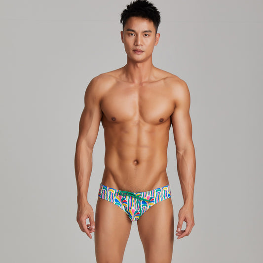 SEOBEAN Men's sexy triangle swim trunks quick-drying competitive hot spring beach surf swimsuit