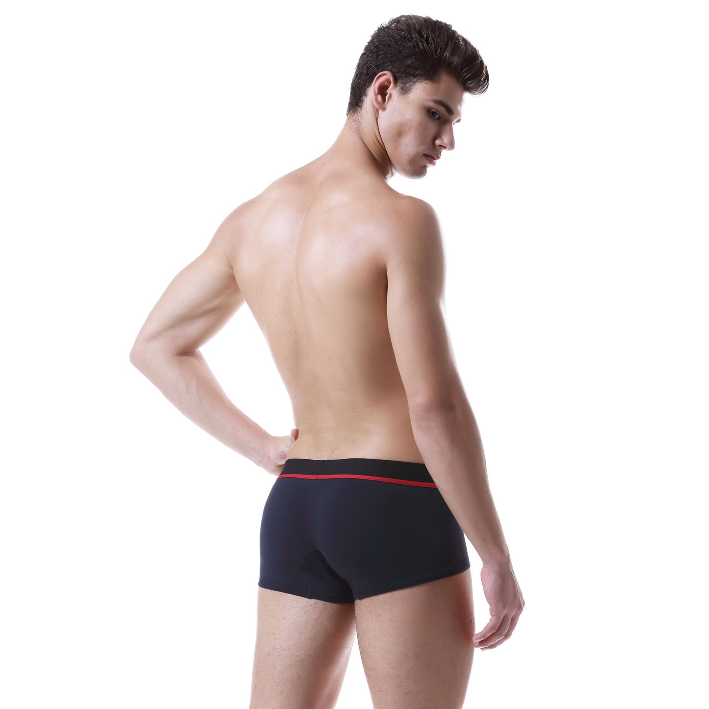 4 pieces SEOBEAN Men's cotton underwear comfortable sweat-wicking boxers men's bump shorts