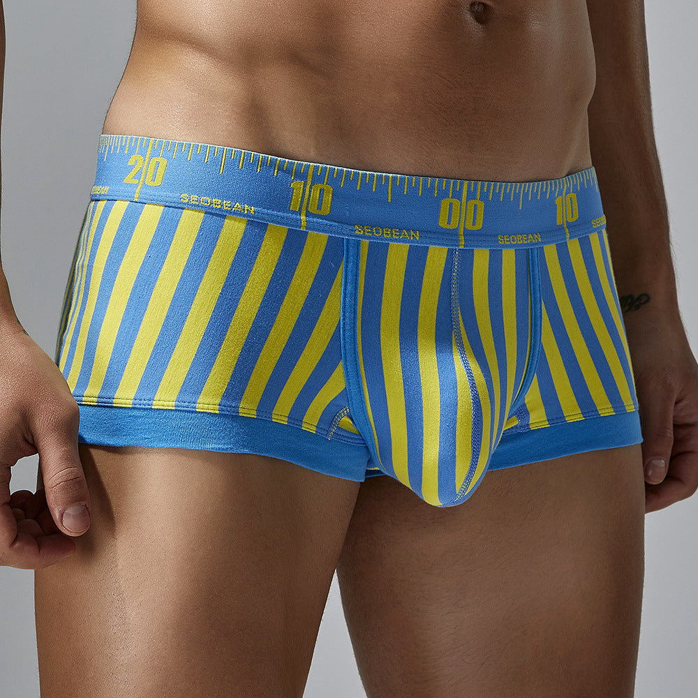 3-Pack SEOBEAN Men's Low Waist Printed Dragon Boxer Briefs U-Shaped Comfortable Lightweight Fashion Innerwear