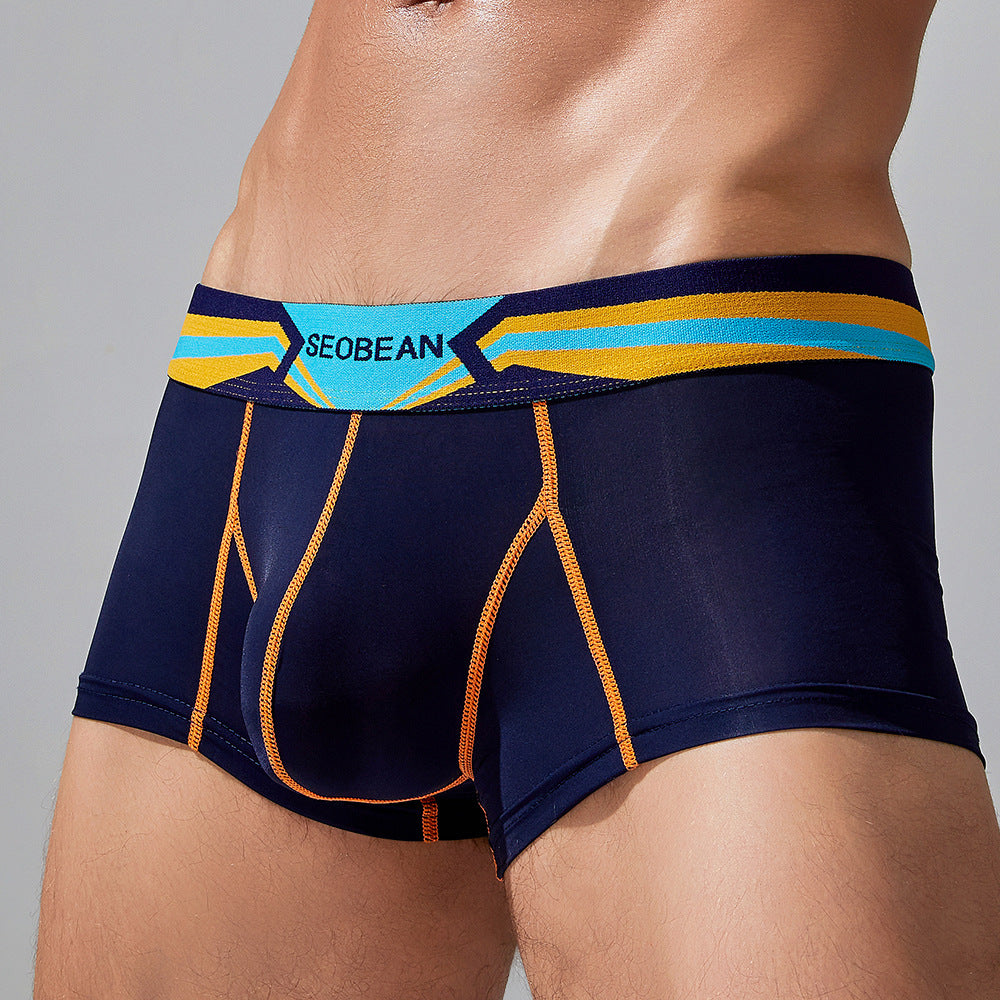 7 pieces SEOBEAN Men's underwear comfortable sweat-wicking boxers men's bump shorts