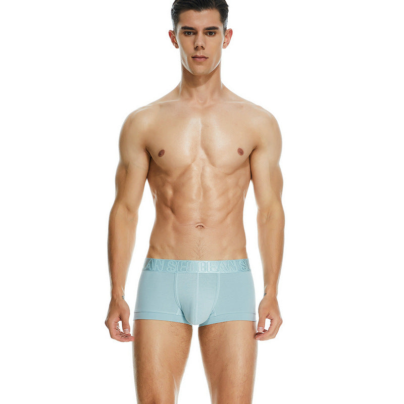 8 pieces SEOBEAN Men's underwear comfortable sweat-wicking boxers men's bump shorts