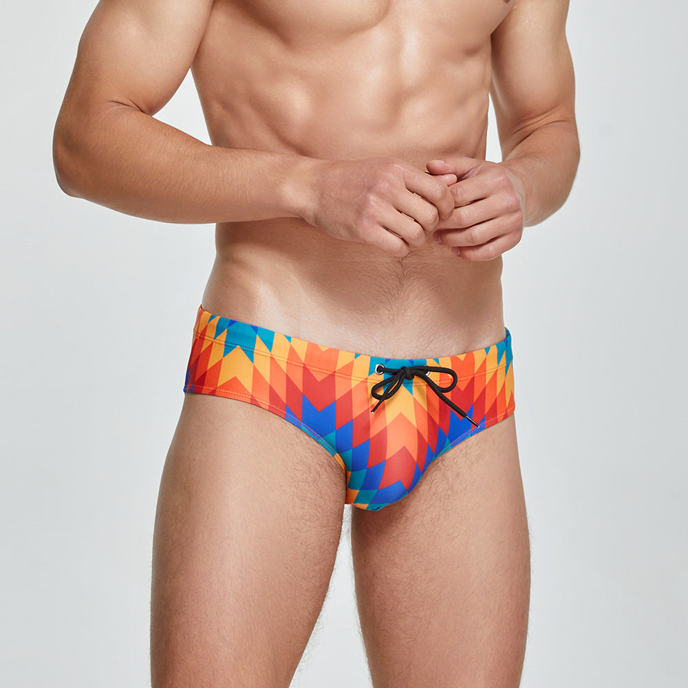 SEOBEAN Men's sexy triangle swim trunks quick-drying competitive hot spring beach surf swimsuit