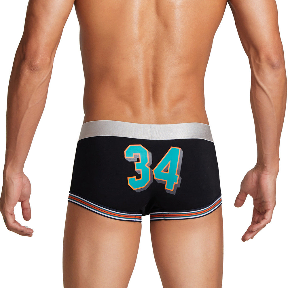 4 Pieces SEOBEAN  Men's Figure 34 Boxer Briefs Sweat-wicking Breathable Cotton Men's Briefs