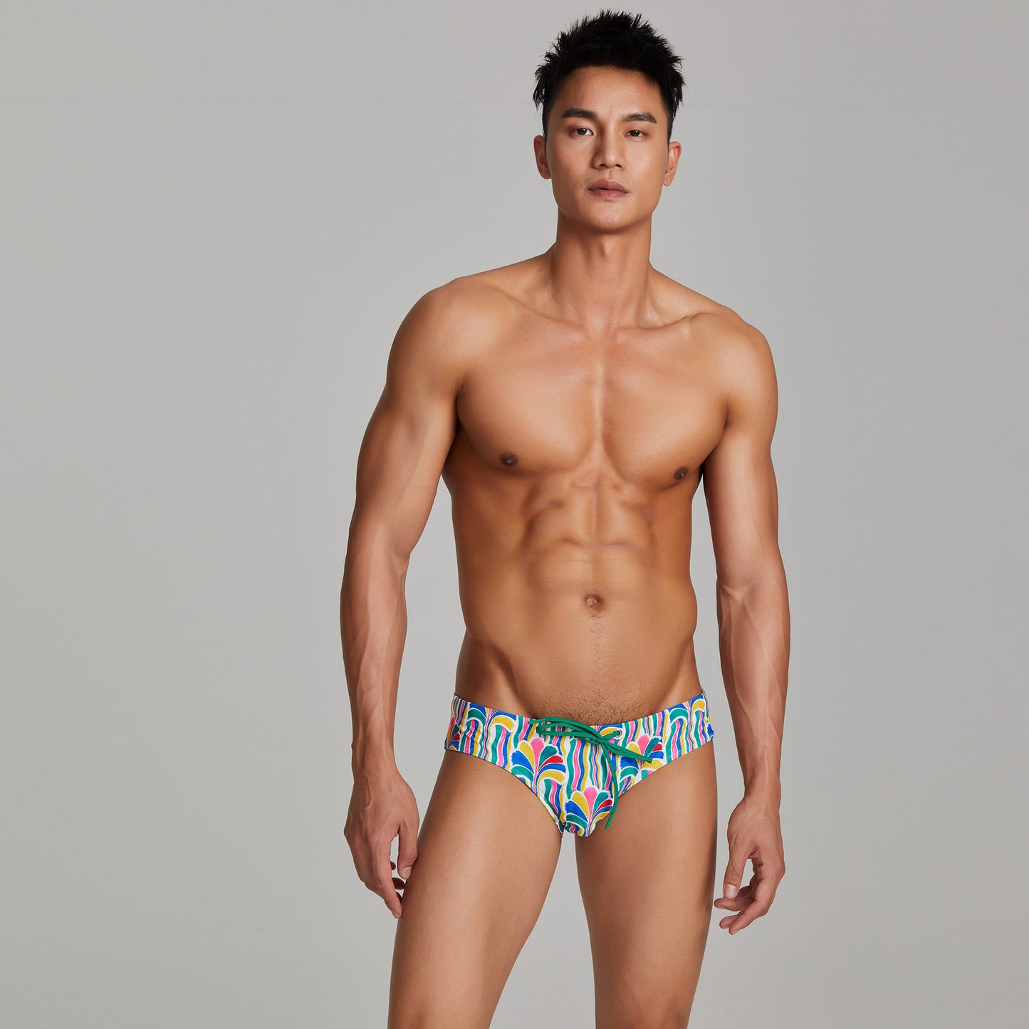 SEOBEAN Men's sexy triangle swim trunks quick-drying competitive hot spring beach surf swimsuit