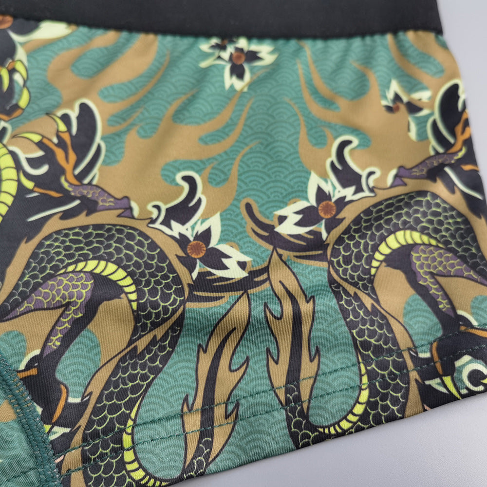 2 pieces SEOBEAN Men's underwear comfortable sweat-wicking boxers men's bump shorts