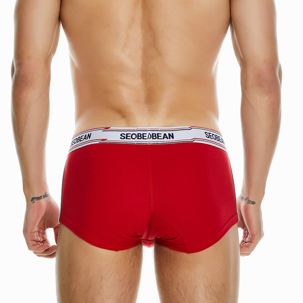 5 pieces SEOBEAN Men's underwear comfortable sweat-wicking boxers men's bump shorts