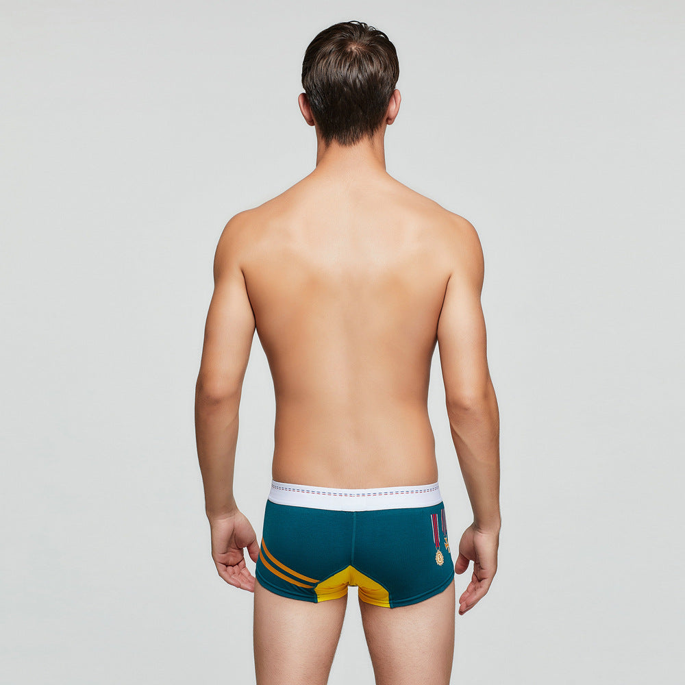 5 pieces SEOBEAN Men's cotton underwear comfortable sweat-wicking boxers men's bump shorts