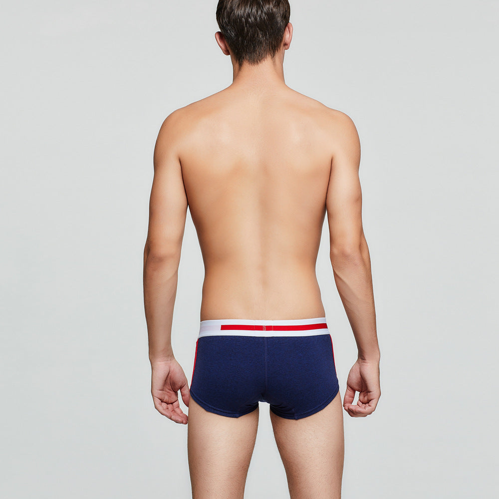 5 pieces SEOBEAN Men's cotton underwear comfortable sweat-wicking boxers men's bump shorts