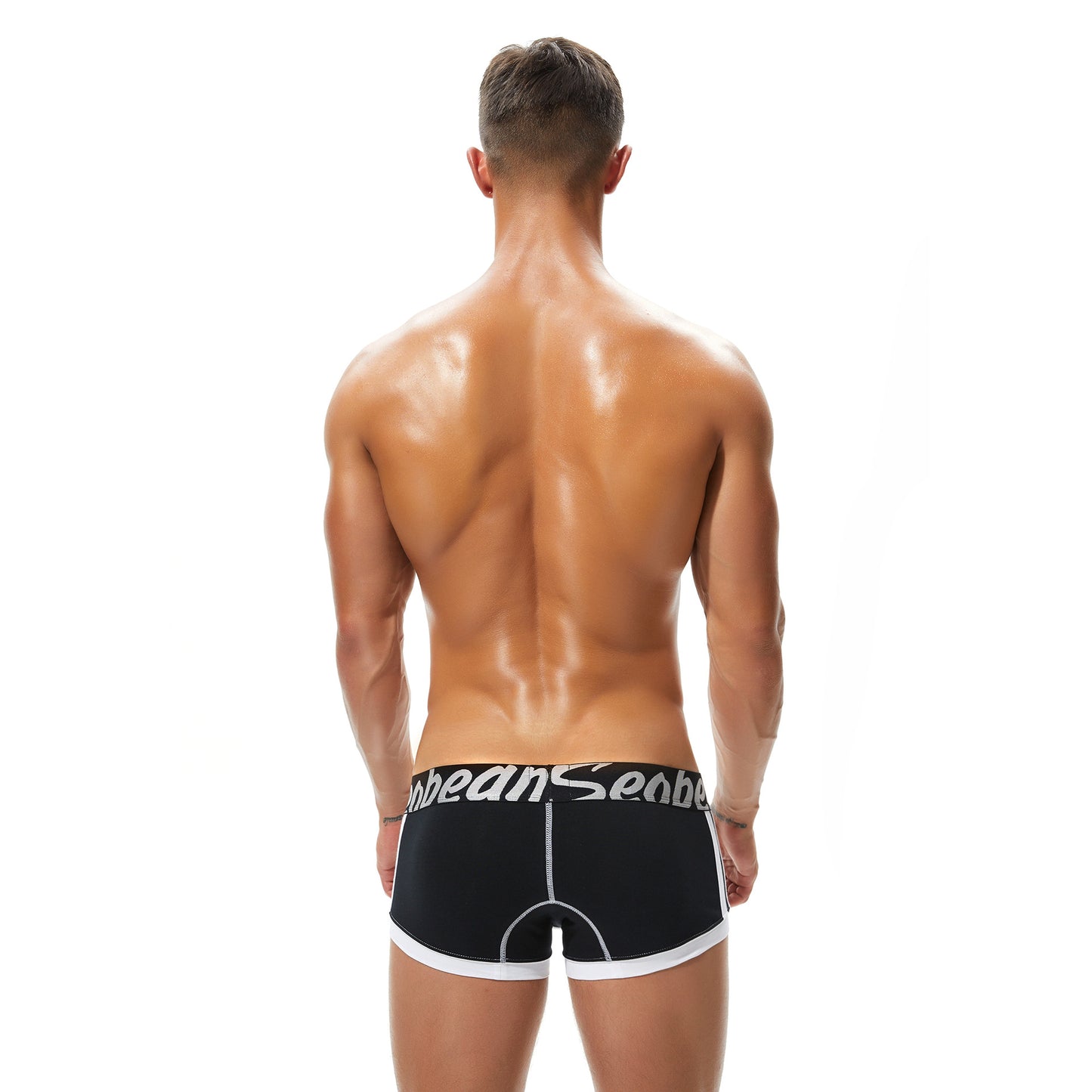 5 pieces SEOBEAN Men's cotton  underwear comfortable sweat-wicking boxers men's bump shorts
