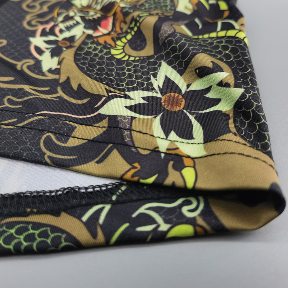 2 pieces SEOBEAN Men's underwear comfortable sweat-wicking boxers men's bump shorts