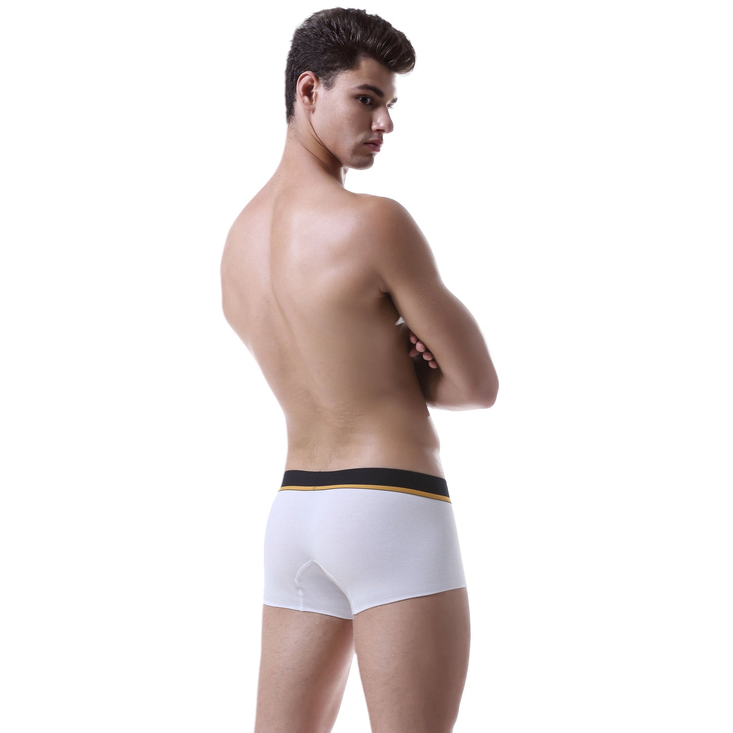 4 pieces SEOBEAN Men's cotton underwear comfortable sweat-wicking boxers men's bump shorts