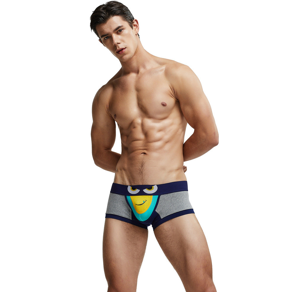 4 pieces SEOBEAN Men's underwear comfortable sweat-wicking boxers men's bump shorts