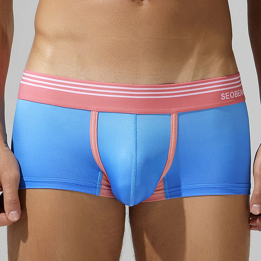 4 pieces SEOBEAN Men's underwear comfortable sweat-wicking boxers men's bump shorts