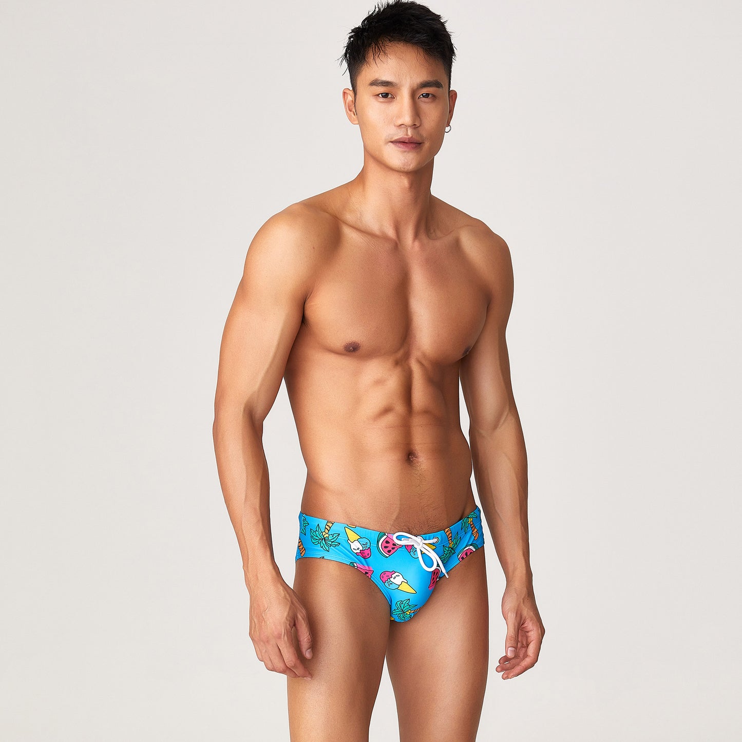 SEOBEAN Men's sexy triangle swim trunks quick-drying competitive hot spring beach surf swimsuit