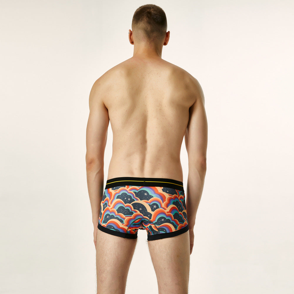 SEOBEAN Men's underwear comfortable sweat-wicking boxers men's bump shorts