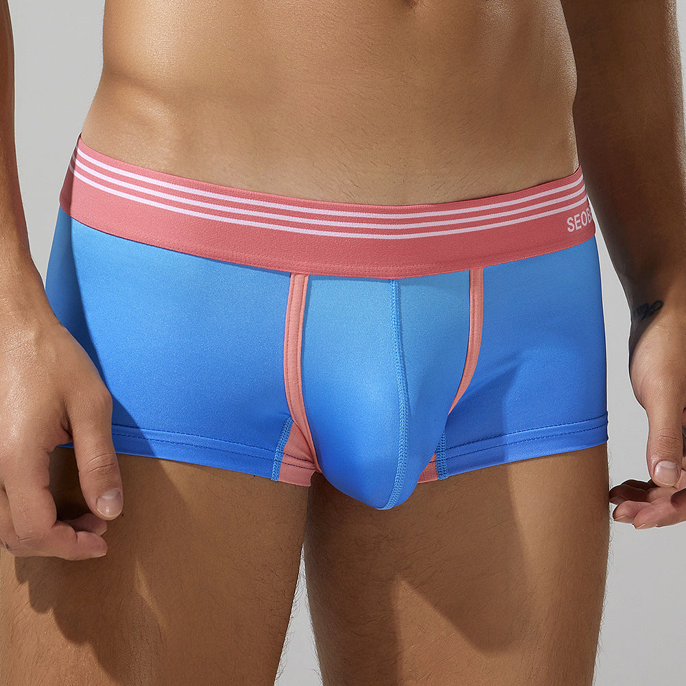 4 pieces SEOBEAN Men's underwear comfortable sweat-wicking boxers men's bump shorts