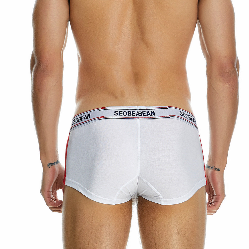 5 pieces SEOBEAN Men's underwear comfortable sweat-wicking boxers men's bump shorts