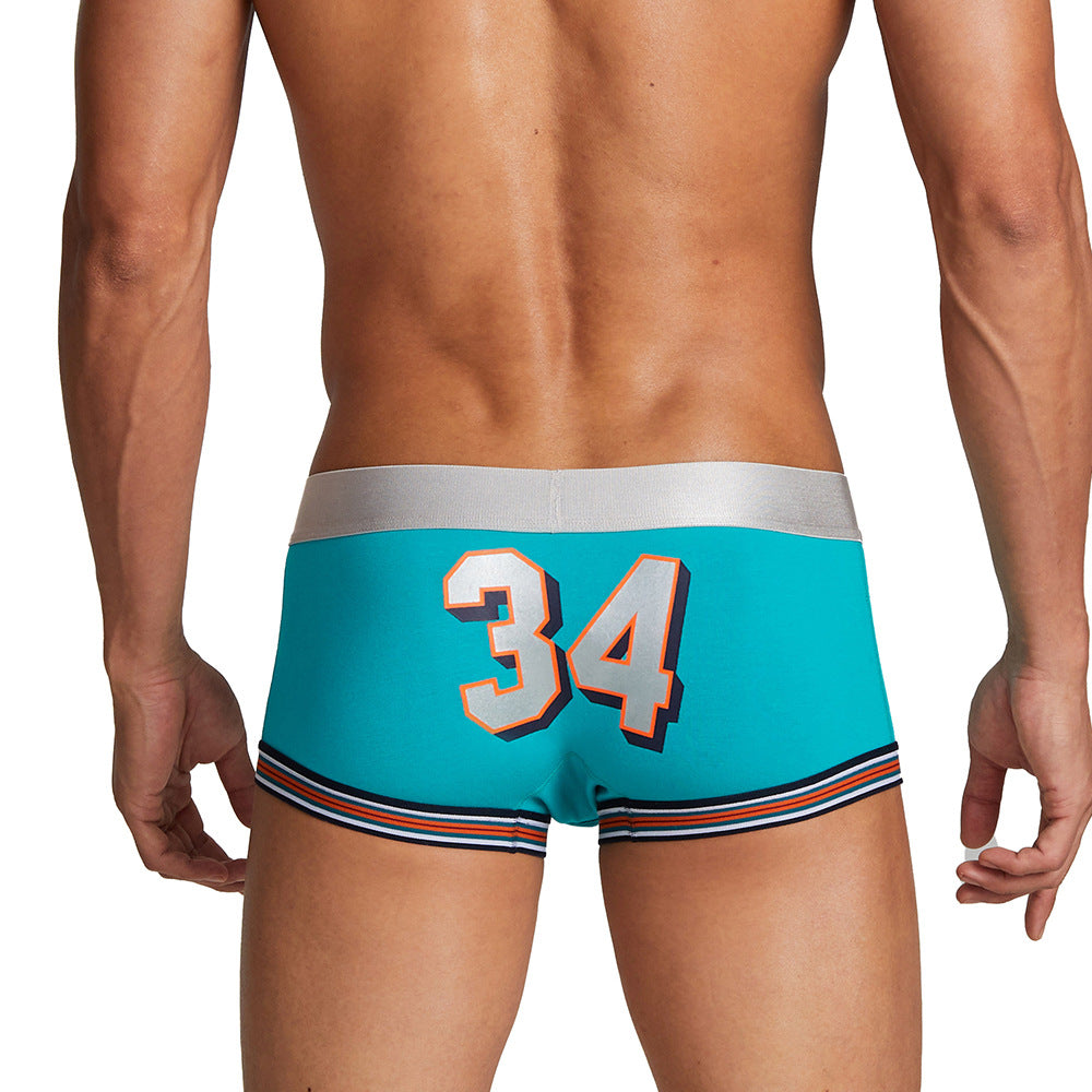 4 Pieces SEOBEAN  Men's Figure 34 Boxer Briefs Sweat-wicking Breathable Cotton Men's Briefs