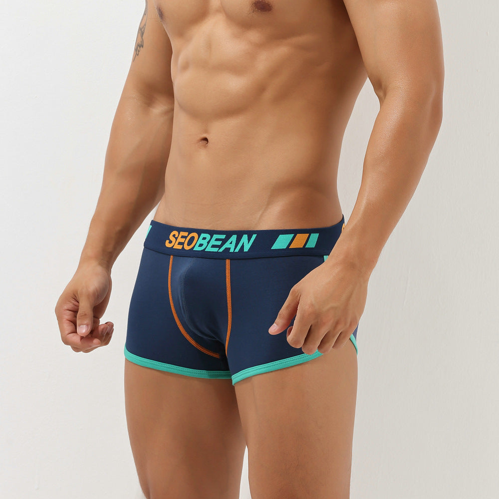 6 pieces SEOBEAN Men's underwear comfortable sweat-wicking boxers men's bump shorts