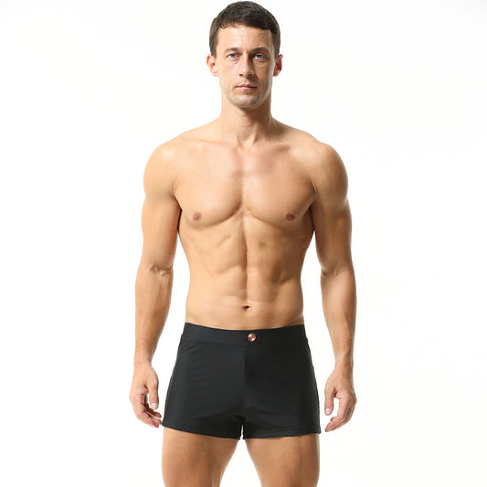 SEOBEAN  Men's boxer swim trunks quick-drying competitive surfing hot spring men's swimsuit