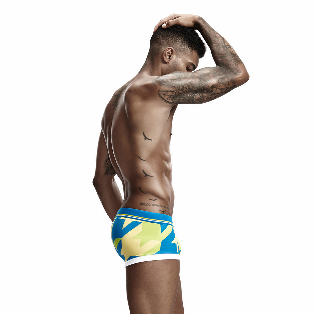 4 pieces SEOBEAN Men's underwear comfortable sweat-wicking boxers men's bump shorts