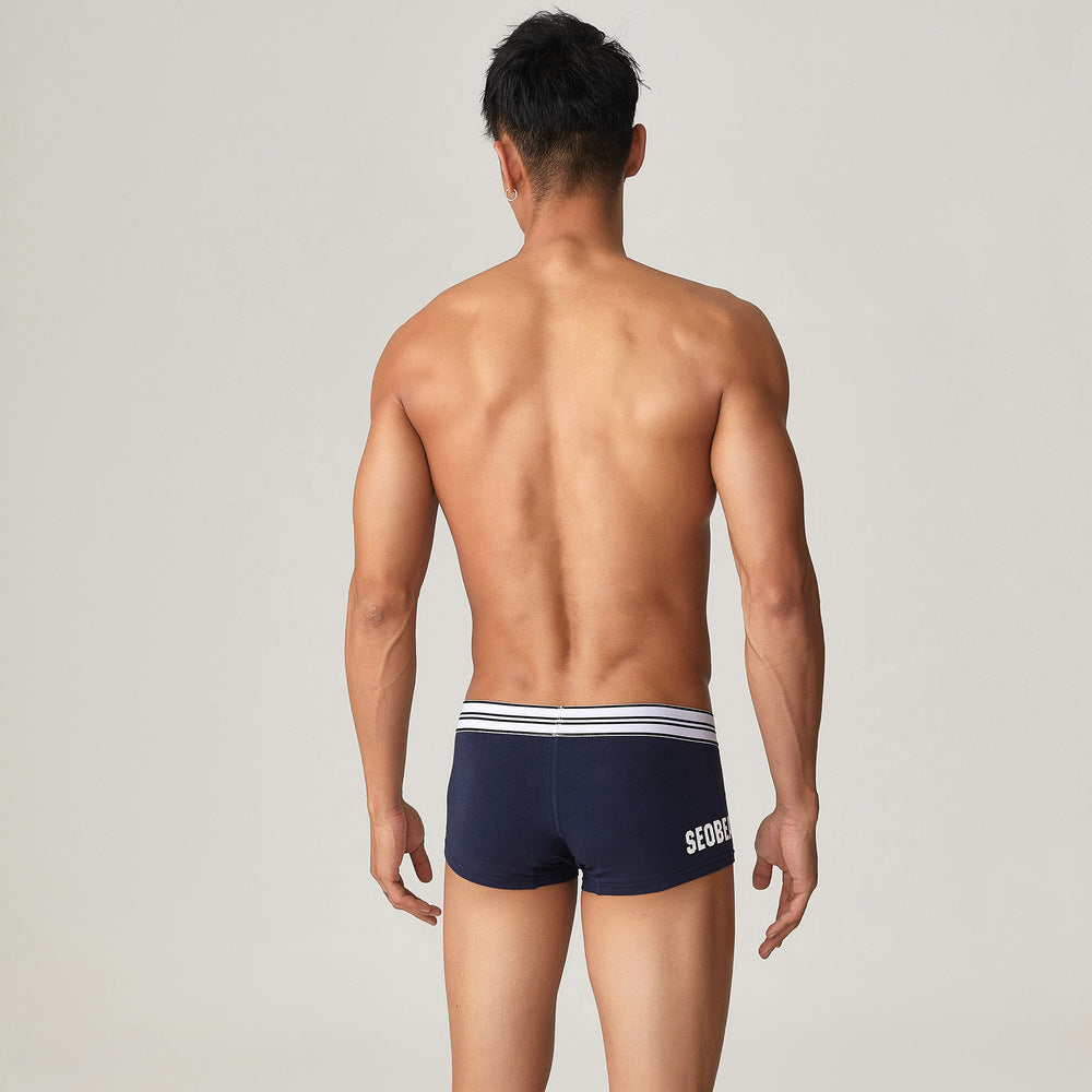 4 pieces SEOBEAN Men's underwear comfortable sweat-wicking boxers men's bump shorts