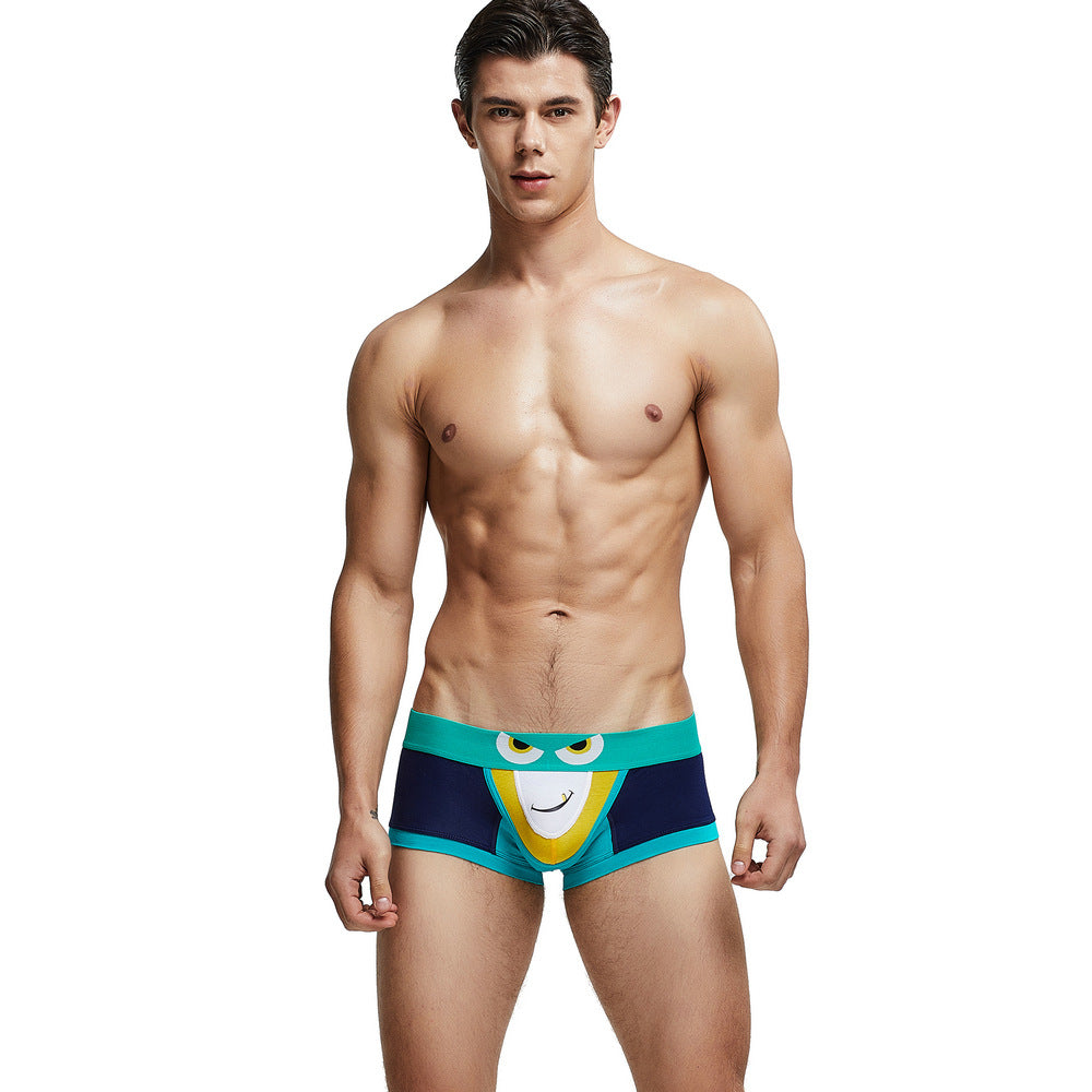 4 pieces SEOBEAN Men's underwear comfortable sweat-wicking boxers men's bump shorts