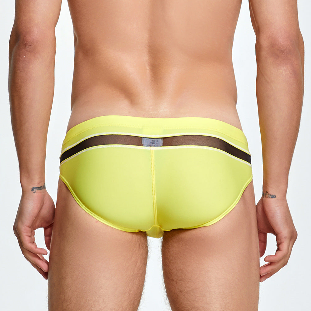 SEOBEAN Men's sexy triangle swim trunks quick-drying competitive hot spring beach surf swimsuit