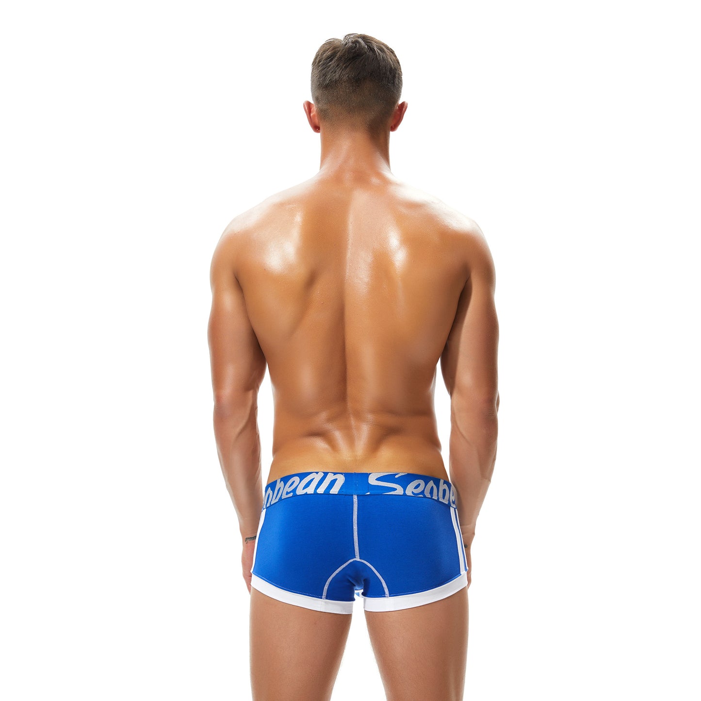 5 pieces SEOBEAN Men's cotton  underwear comfortable sweat-wicking boxers men's bump shorts