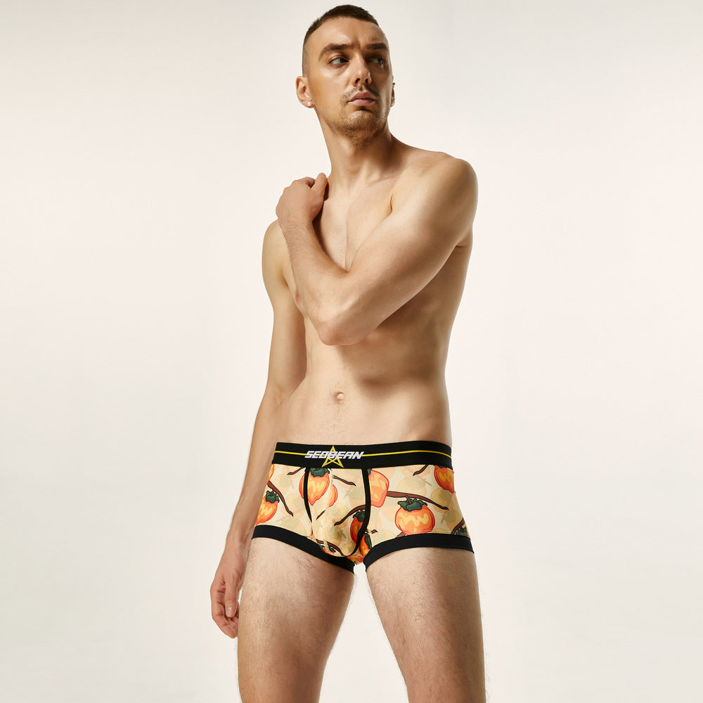 SEOBEAN Men's underwear comfortable sweat-wicking boxers men's bump shorts