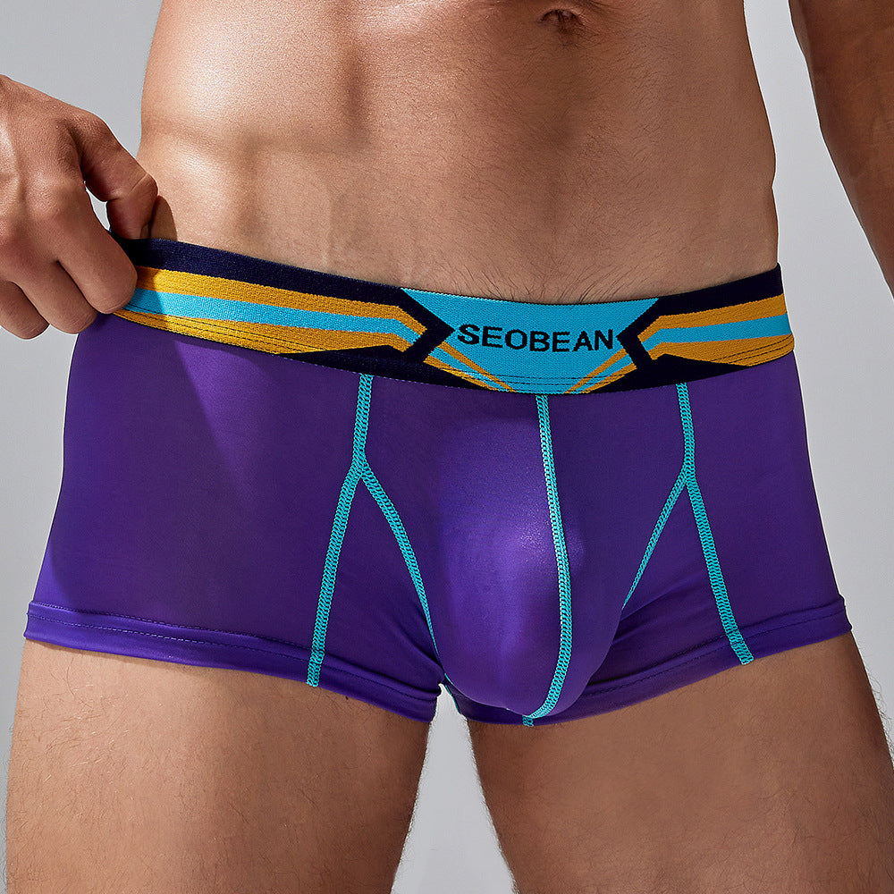 7 pieces SEOBEAN Men's underwear comfortable sweat-wicking boxers men's bump shorts