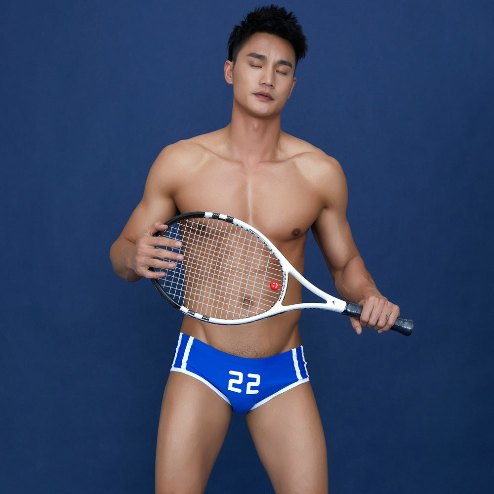 SEOBEAN Men's sexy triangle swim trunks quick-drying competitive hot spring beach surf swimsuit