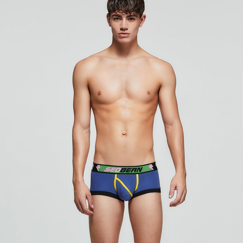 6 pieces SEOBEAN Men's underwear comfortable sweat-wicking boxers men's bump shorts