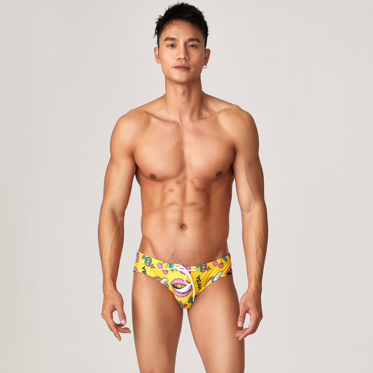 SEOBEAN Men's sexy triangle swim trunks quick-drying competitive hot spring beach surf swimsuit