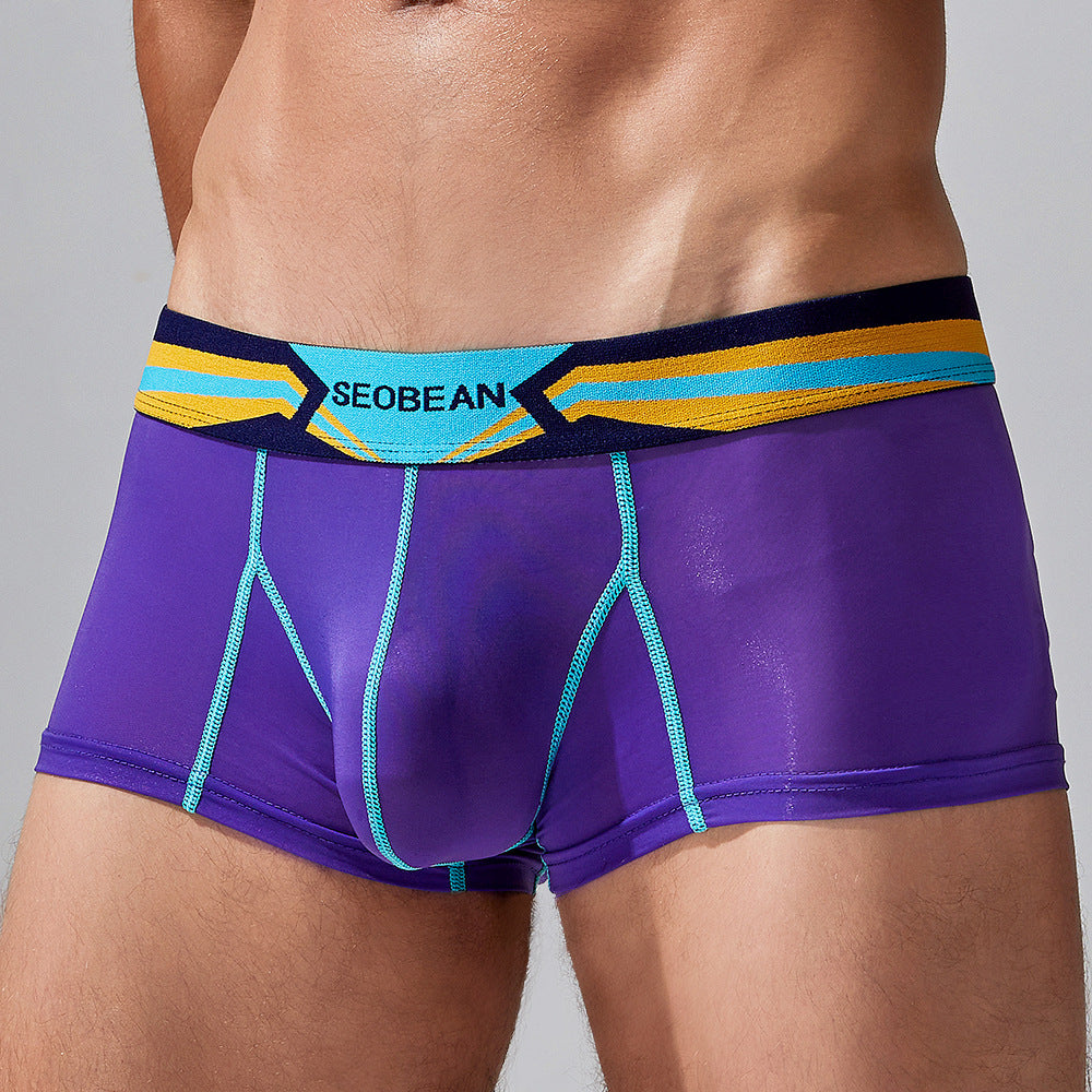 7 pieces SEOBEAN Men's underwear comfortable sweat-wicking boxers men's bump shorts