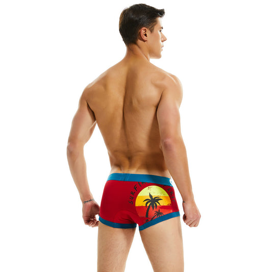 6 pieces SEOBEAN Men's underwear comfortable sweat-wicking boxers men's bump shorts