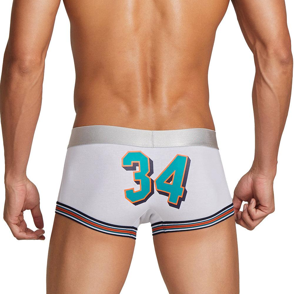 4 Pieces SEOBEAN  Men's Figure 34 Boxer Briefs Sweat-wicking Breathable Cotton Men's Briefs