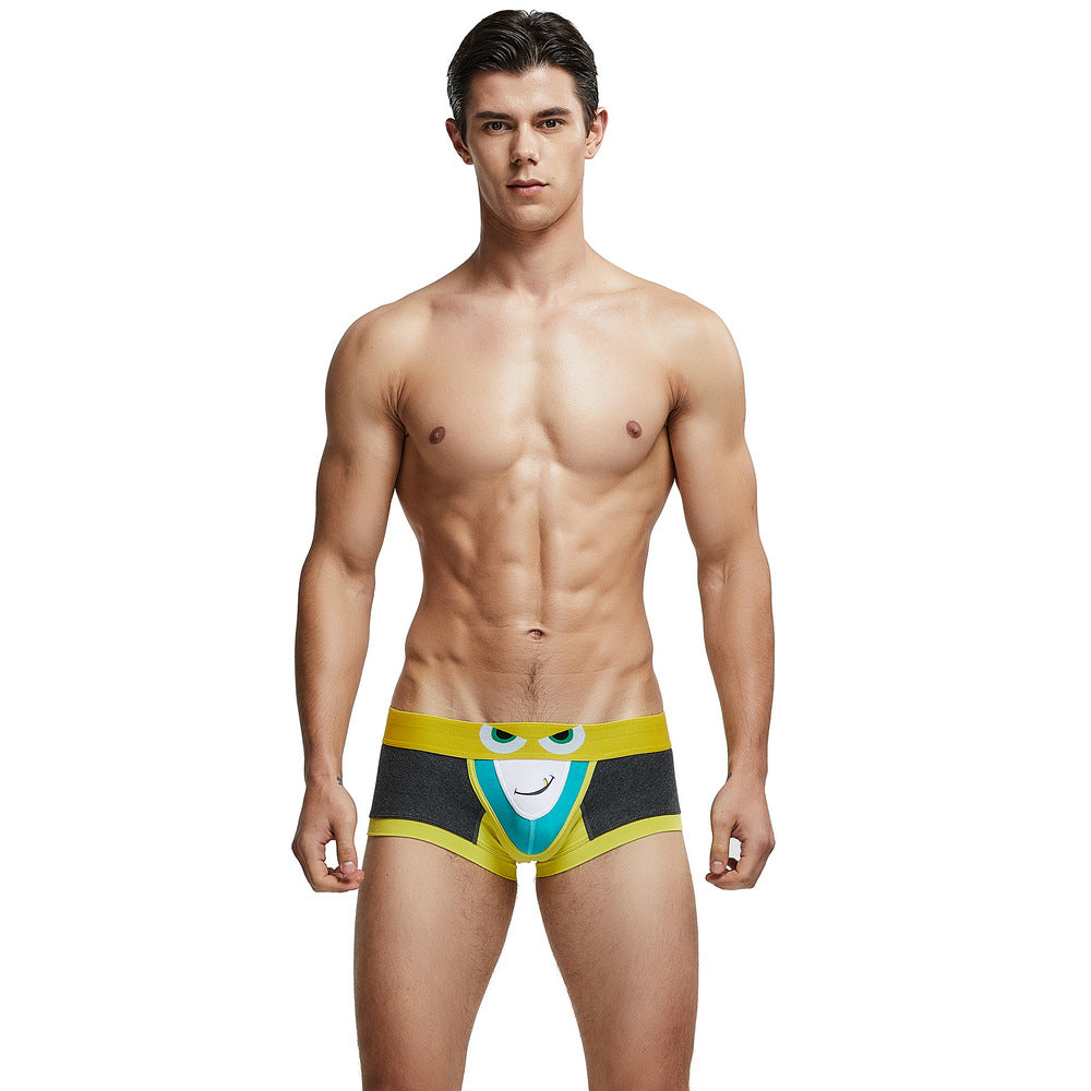 4 pieces SEOBEAN Men's underwear comfortable sweat-wicking boxers men's bump shorts