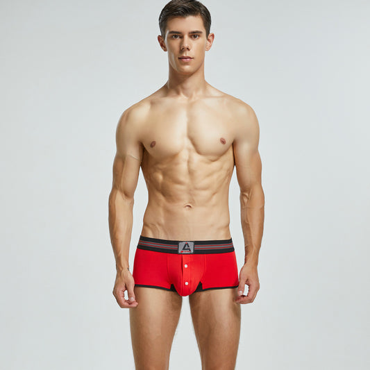 5 pieces SEOBEAN Men's underwear comfortable sweat-wicking boxers men's bump shorts