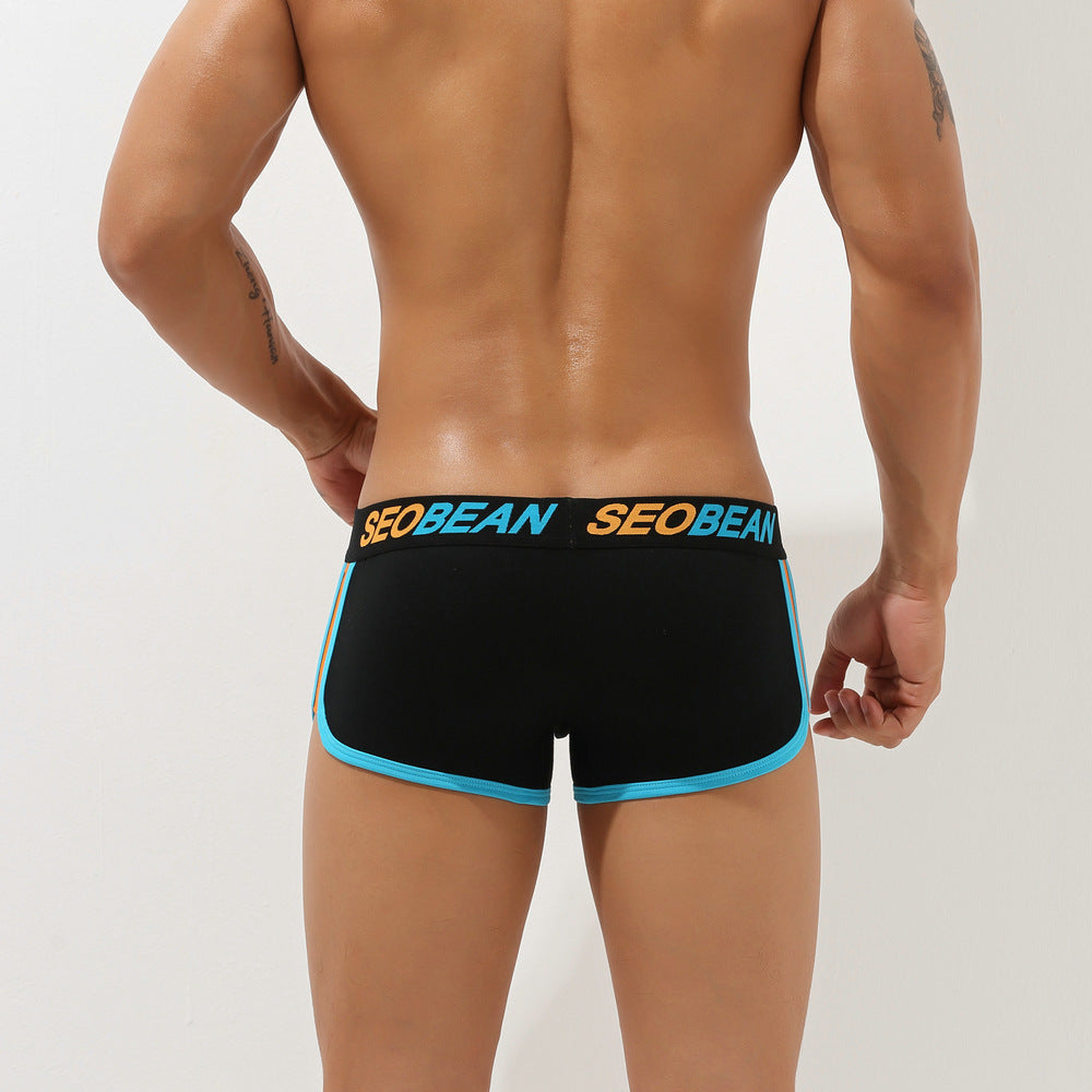 6 pieces SEOBEAN Men's underwear comfortable sweat-wicking boxers men's bump shorts
