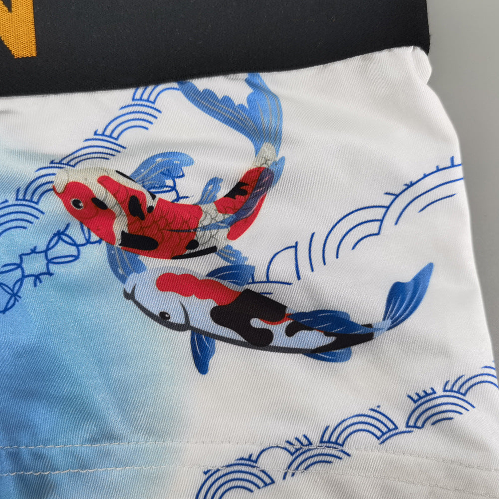 4 pieces SEOBEAN Men's underwear comfortable sweat-wicking boxers men's bump shorts