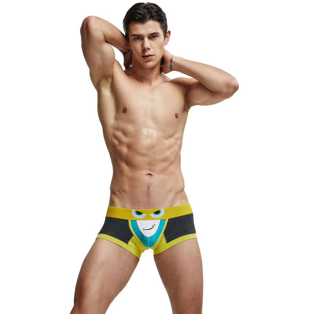 4 pieces SEOBEAN Men's underwear comfortable sweat-wicking boxers men's bump shorts