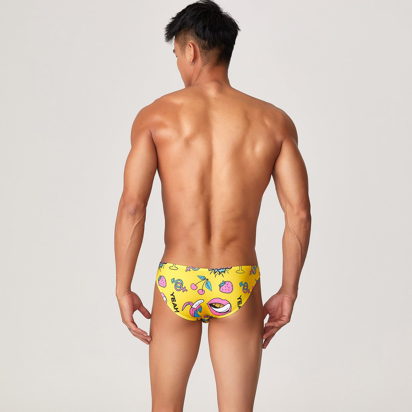 SEOBEAN Men's sexy triangle swim trunks quick-drying competitive hot spring beach surf swimsuit