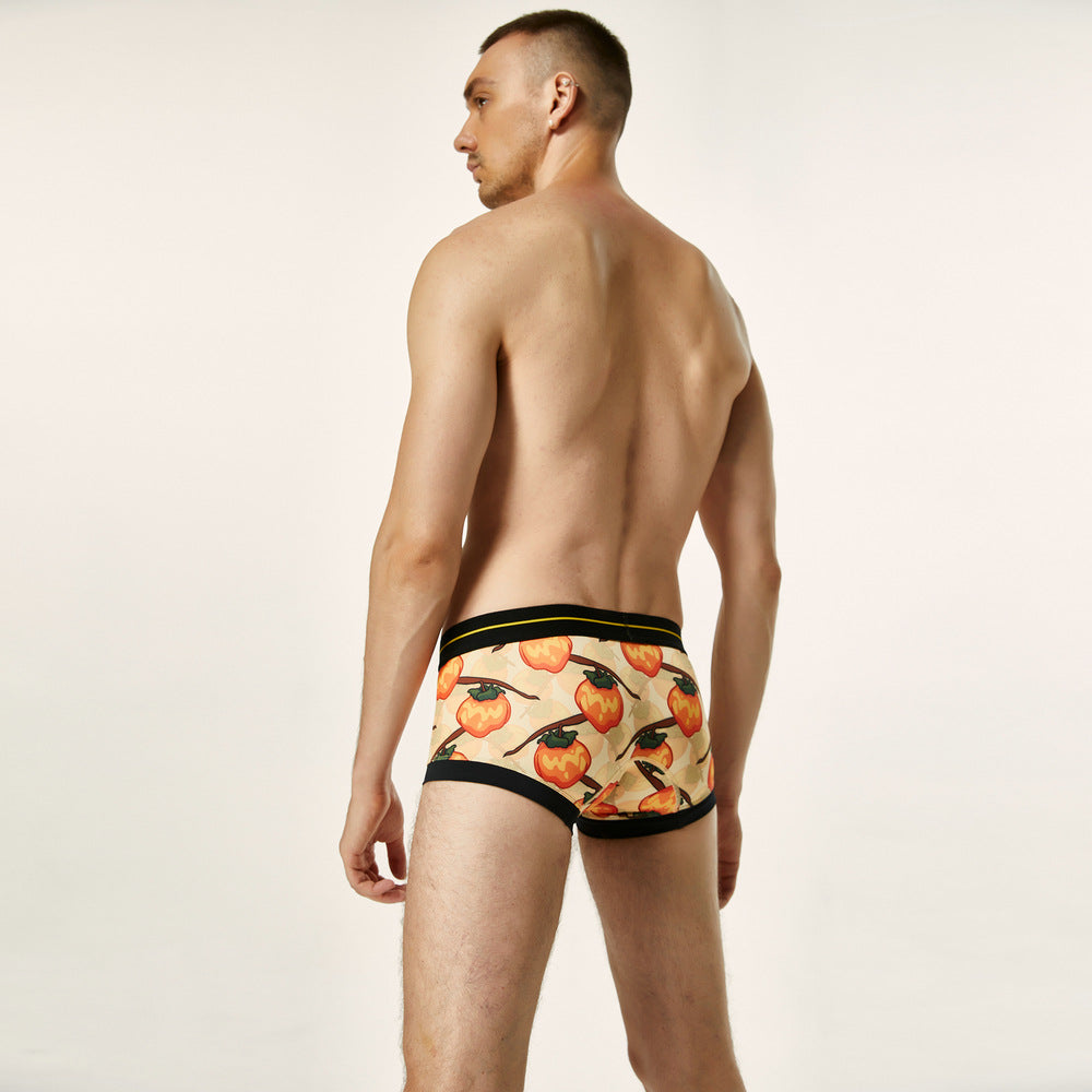 SEOBEAN Men's underwear comfortable sweat-wicking boxers men's bump shorts