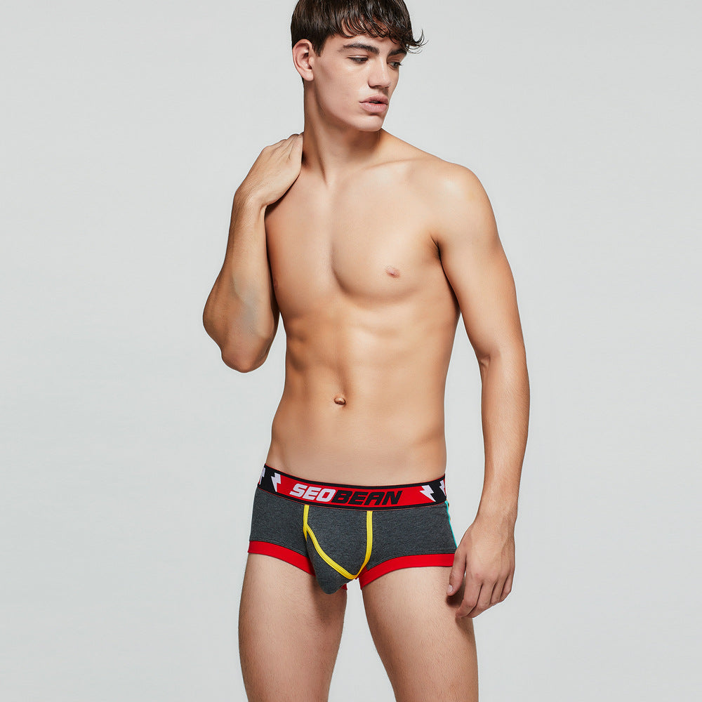 6 pieces SEOBEAN Men's underwear comfortable sweat-wicking boxers men's bump shorts