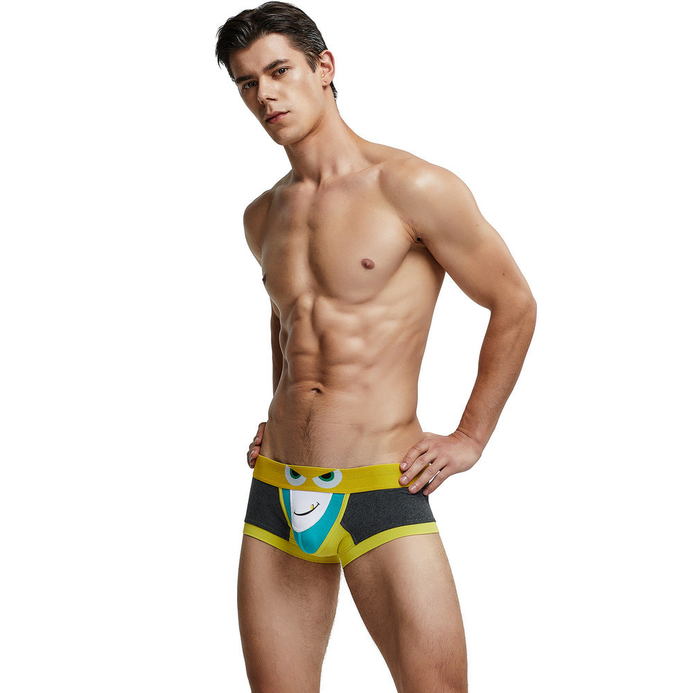 4 pieces SEOBEAN Men's underwear comfortable sweat-wicking boxers men's bump shorts