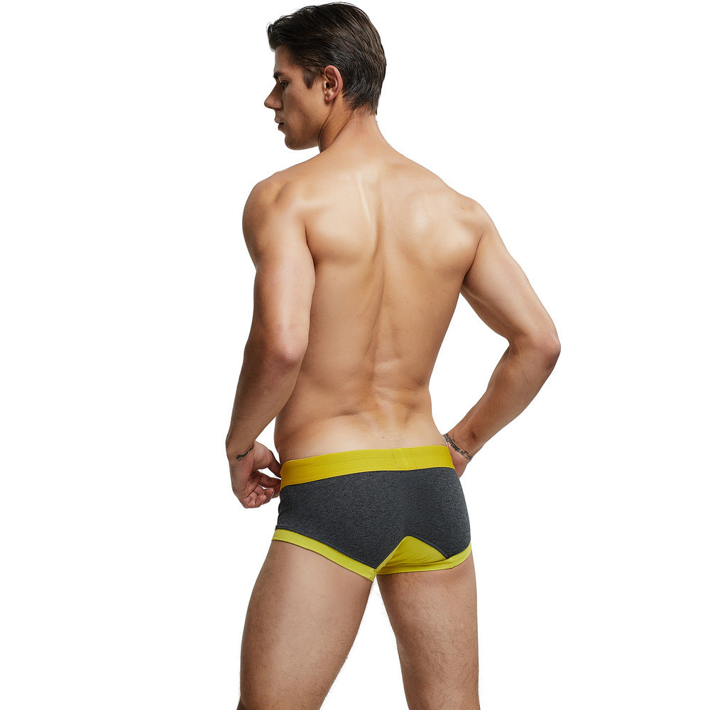 4 pieces SEOBEAN Men's underwear comfortable sweat-wicking boxers men's bump shorts